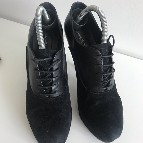 Platform high heeled lace up shoes - Picture 2 of 5